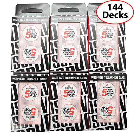 144 Used Red Decks WSOP 2019 Copag Plastic Playing Cards Bridge Size