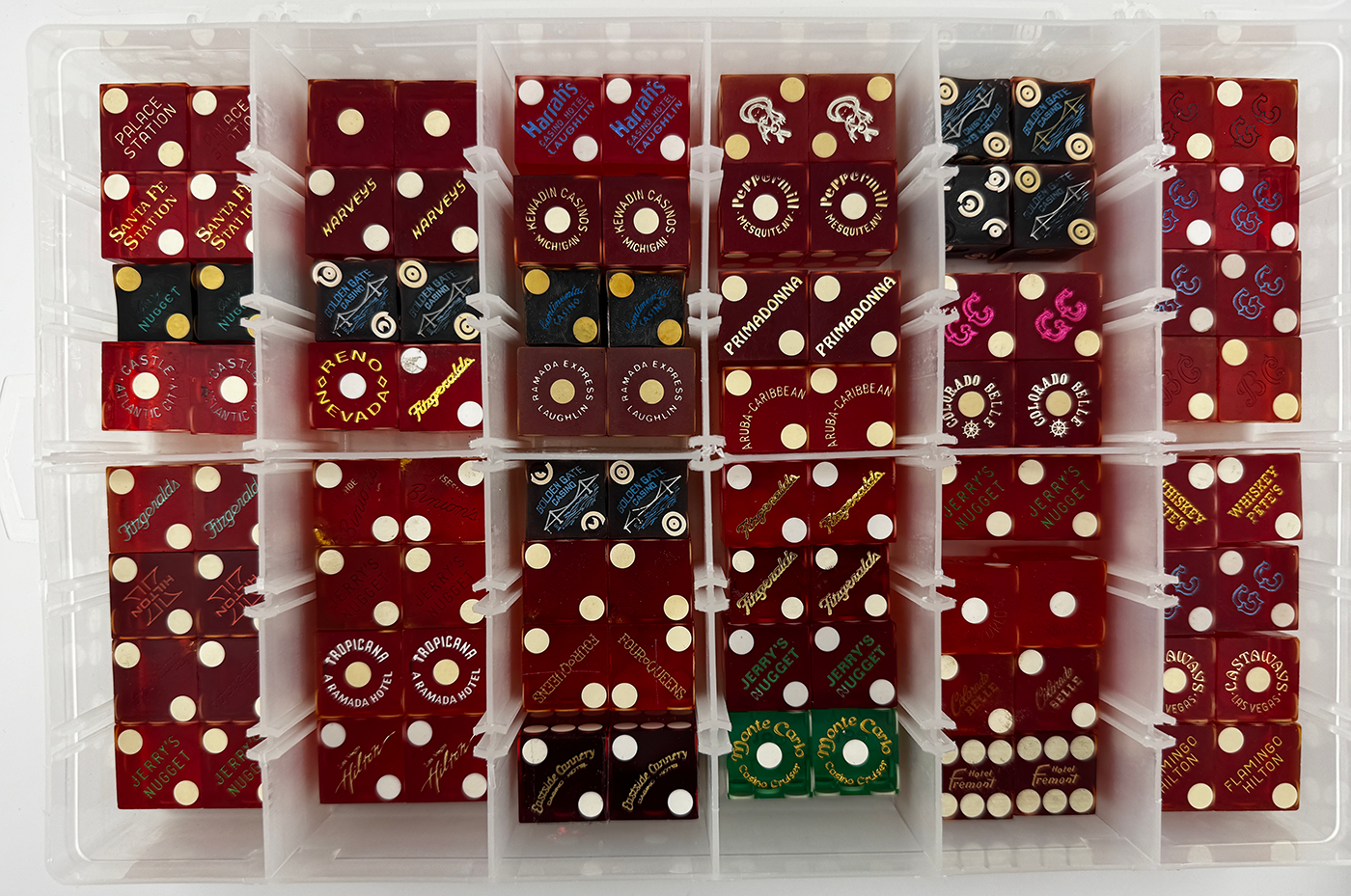 Dice Collection 48 Pairs Multiple Casinos In Protective Box