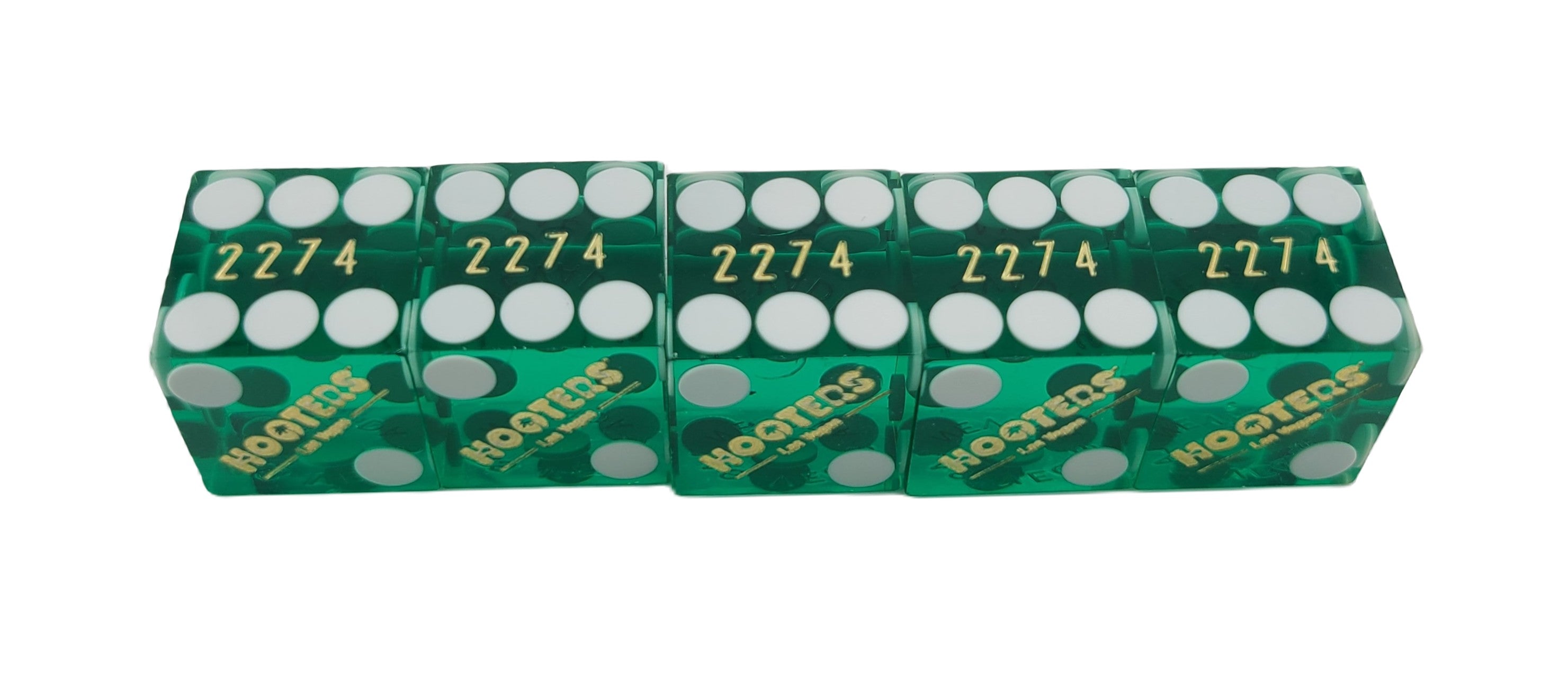 Hooters Casino Las Vegas Nevada Stick of Green Dice 2000's