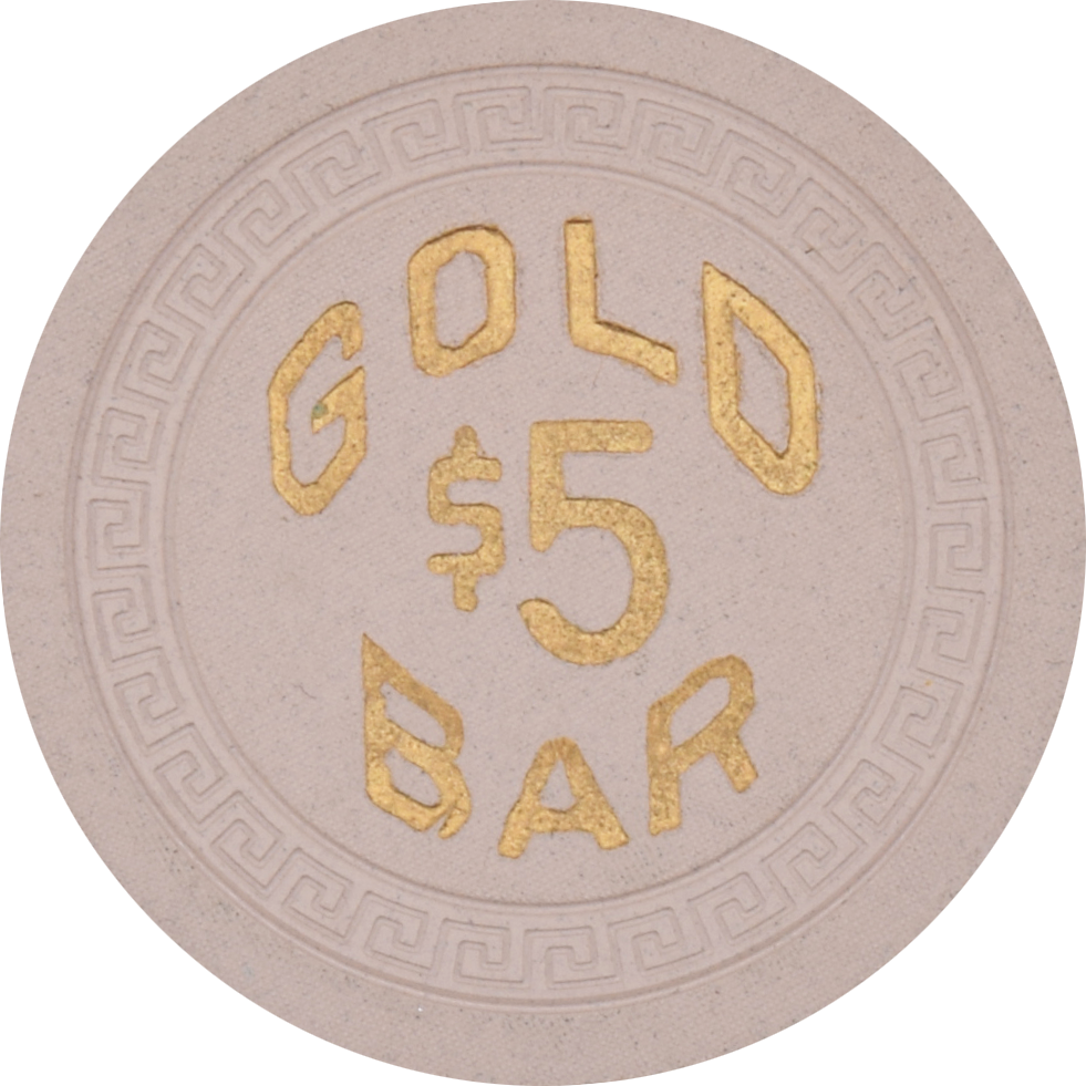 Gold Bar Illegal Casino Deadwood South Dakota $5 Chip 1940s