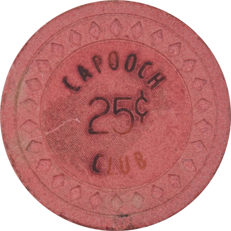 Capooch Club Casino Gerlach Nevada 25 Cent Faded Chip 1932