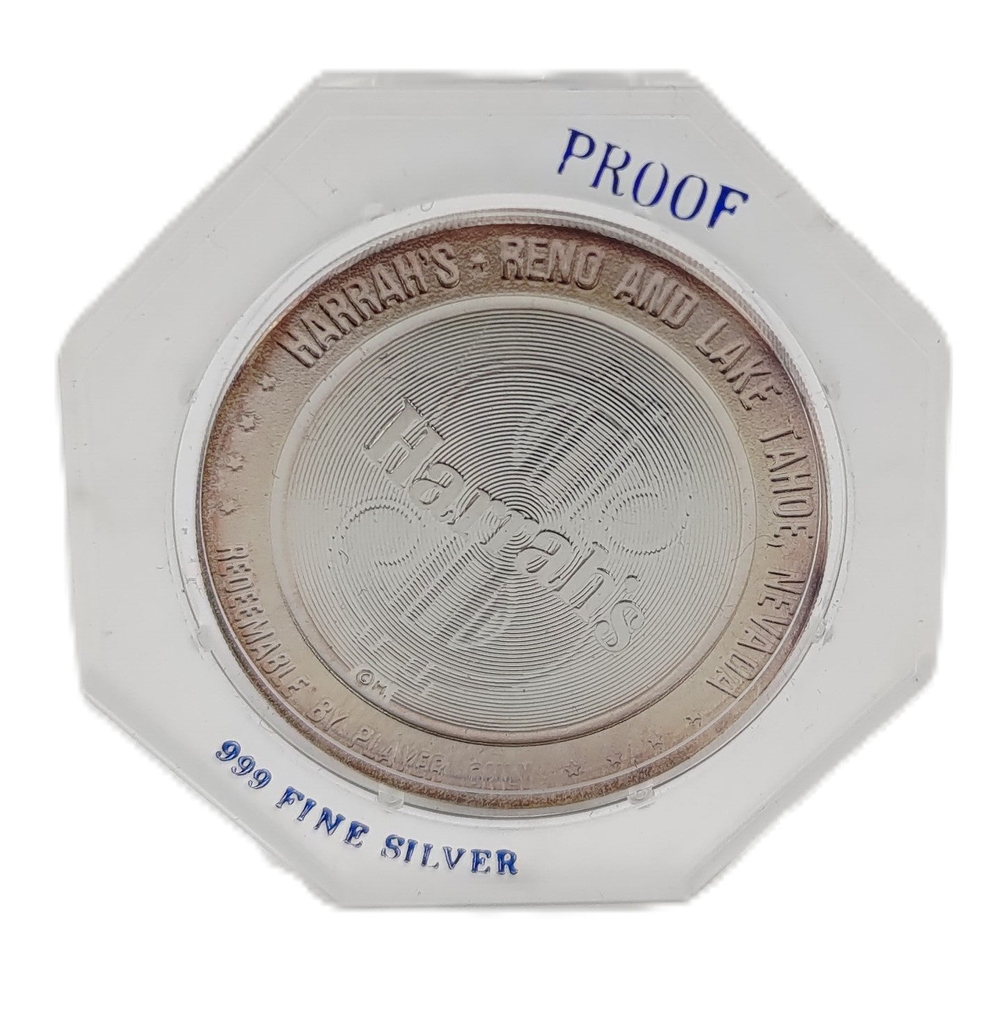 Harrah's Casino Reno and Lake Tahoe $1 Franklin Mint Proof Token 1965