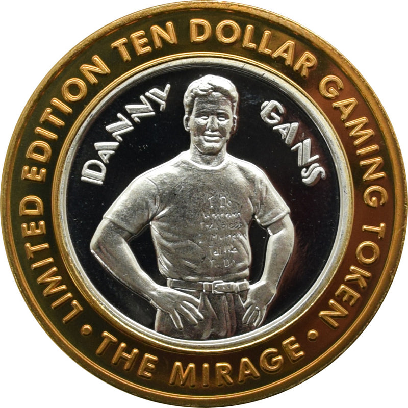 Mirage Casino Las Vegas "Danny Gans Standing" $10 Silver Strike .999 Fine Silver 2002