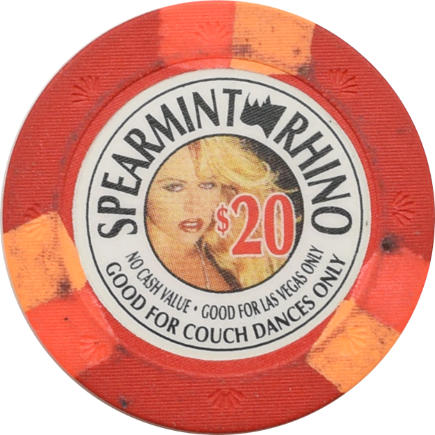 Spearmint Rhino Las Vegas Nevada $20 Chip