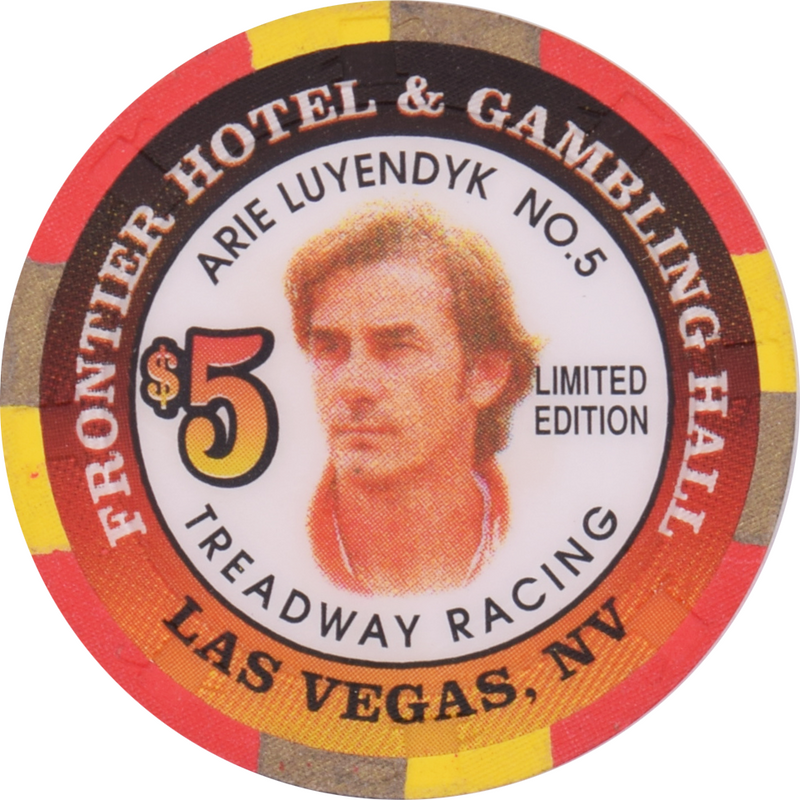Frontier Hotel Casino Las Vegas Nevada $5 Arie Luyendyk No. 5 Chip 1997
