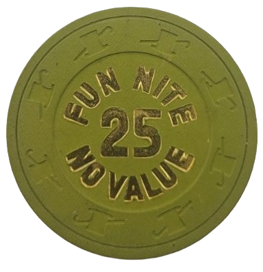 Fun Nite 25 No Cash Value Poker Chip H&C Mold Paul-son