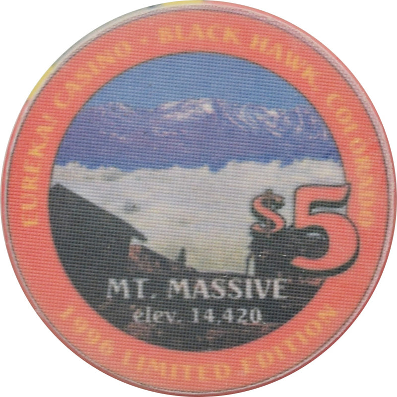 Eureka Casino Black Hawk Colorado $5 Mt. Massive Chip 1996
