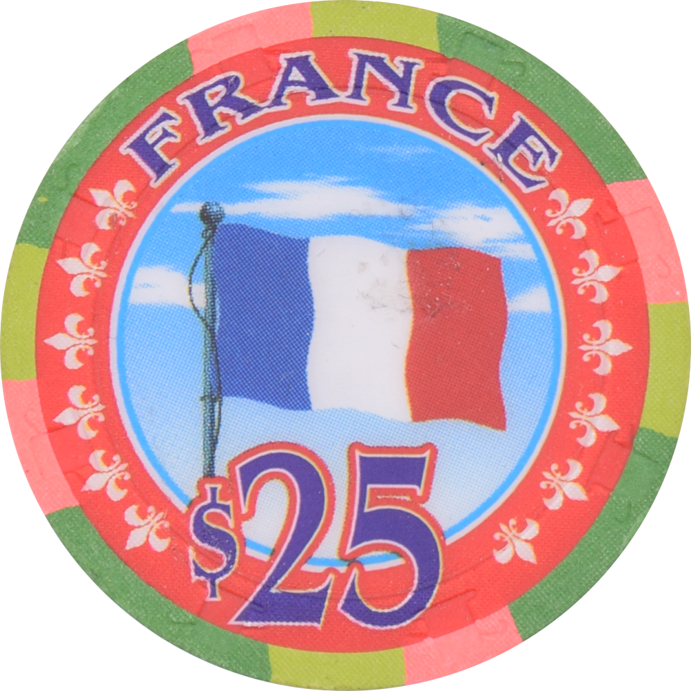 Paulson Flags $25 France RHC Fantasy Chip