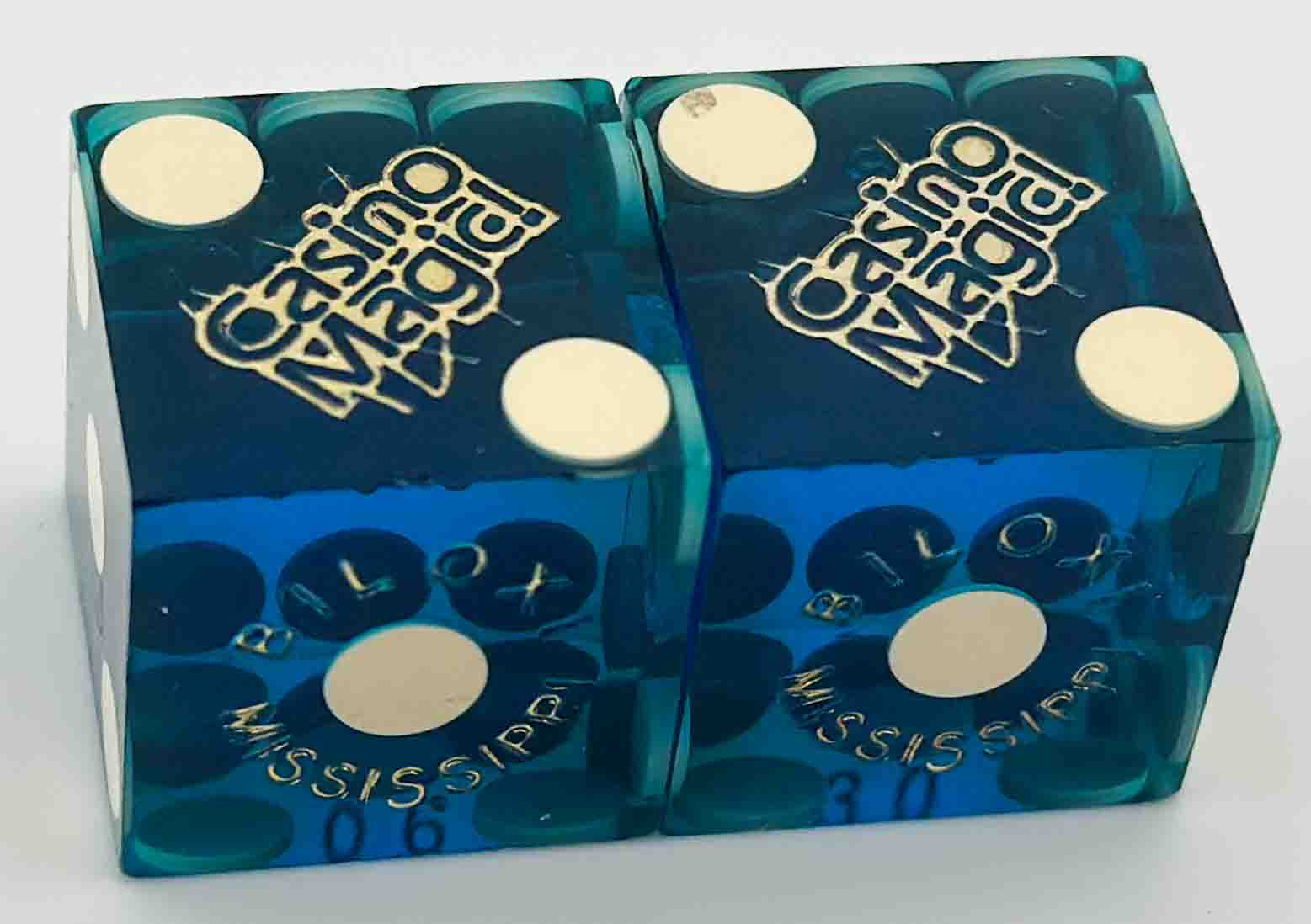 Casino Magic Used Blue Dice Biloxi Mississippi