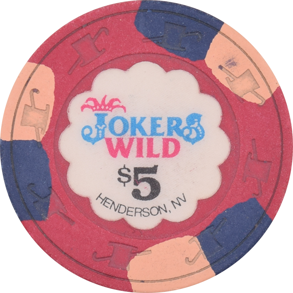 Jokers Wild Casino Henderson Nevada $5 Chip 1993
