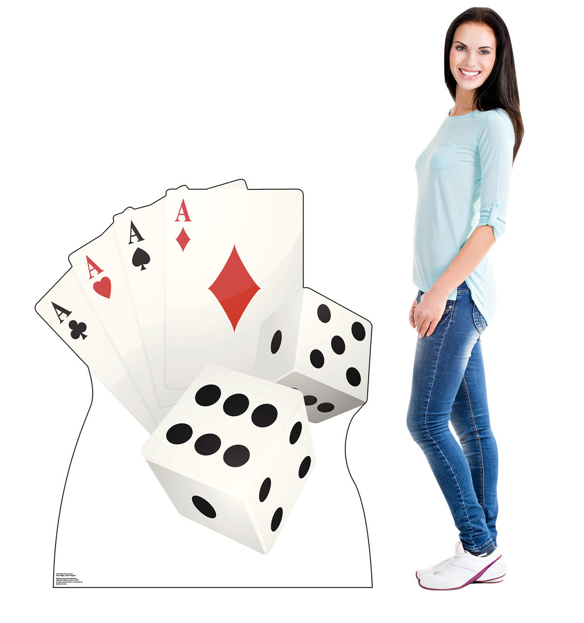 Vegas Cards and Dice Cardboard Cutout