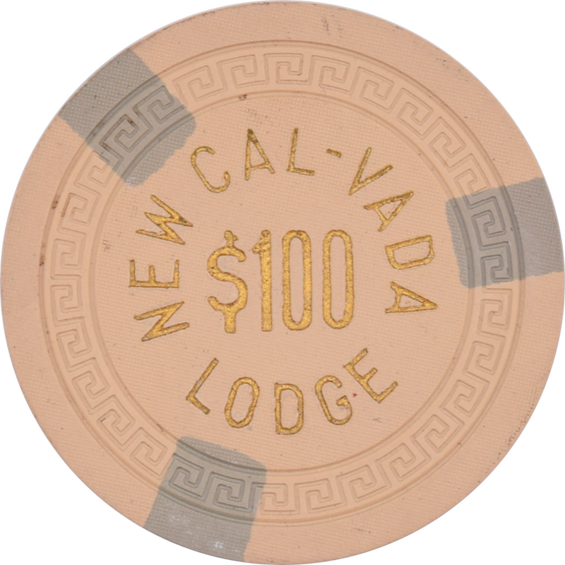 New Cal-Vada Lodge Casino Lake Tahoe Nevada $100 Chip 1951