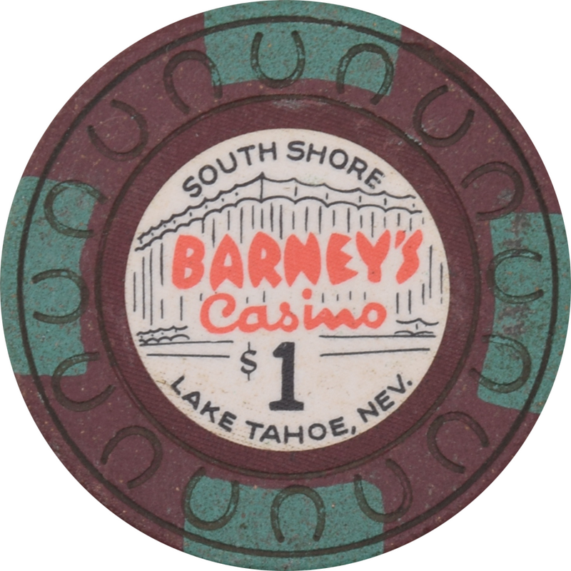 Barney's Casino Lake Tahoe Nevada $1 Chip 1970