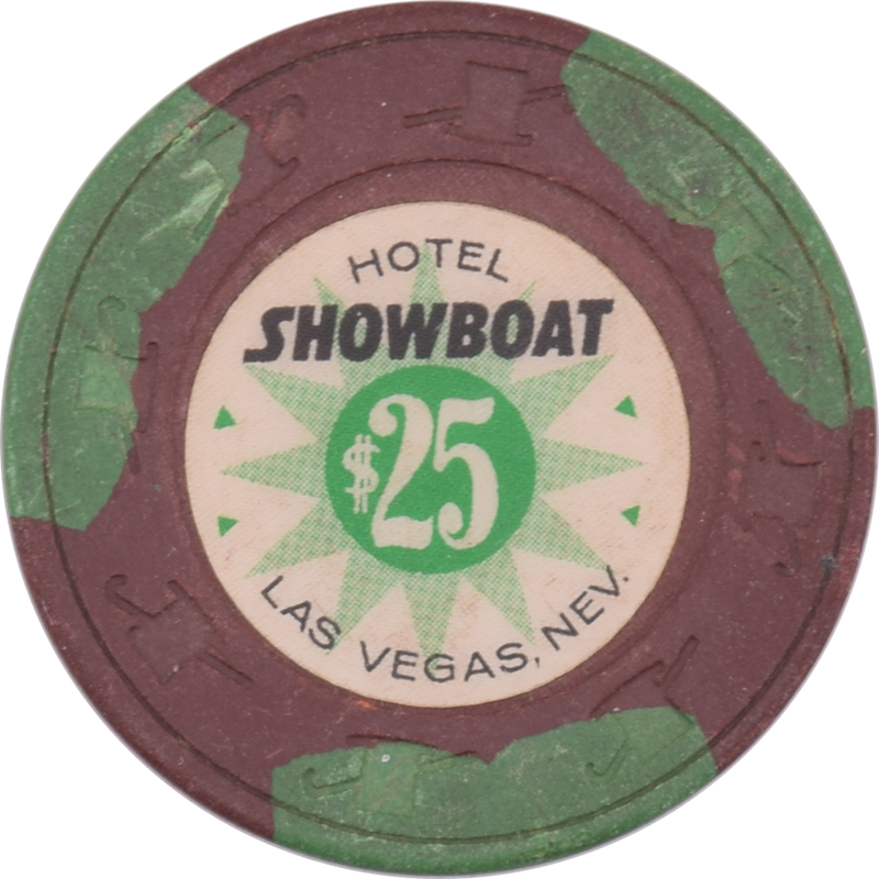 Showboat Casino Las Vegas Nevada $25 Chip 1980