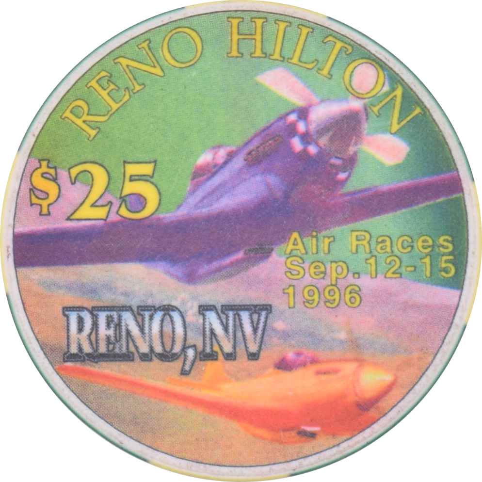 Hilton Resort Casino Reno Nevada $5 Reno Air Races Chip 1996