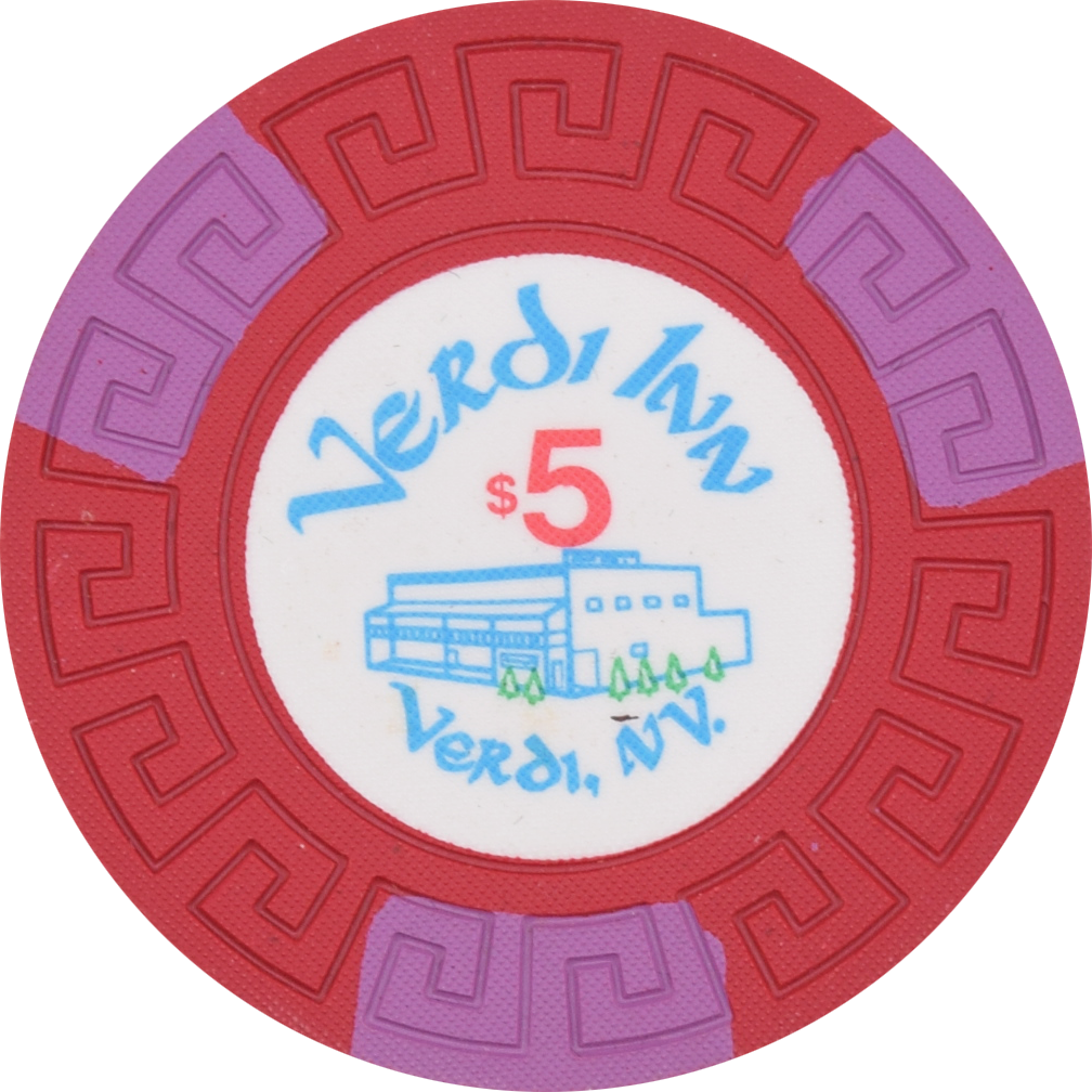 Verdi Inn Casino Verdi Nevada $5 Chip 1970s