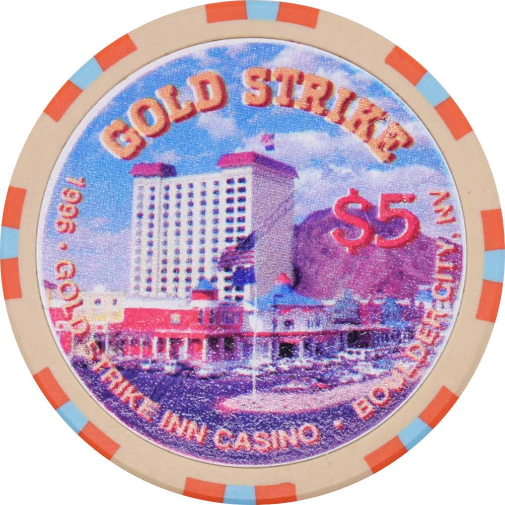 Gold Strike Inn Casino Boulder City Nevada $5 Hotel Chip 1996