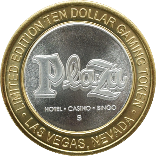 Plaza Casino Las Vegas "Slot Machine" $10 Silver Strike 2020