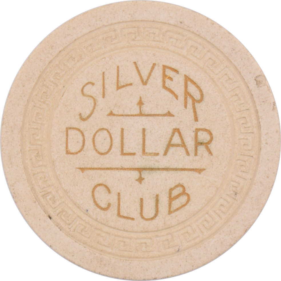 Silver Dollar Club Casino Elko Nevada White Roulette Chip Chip 1930s