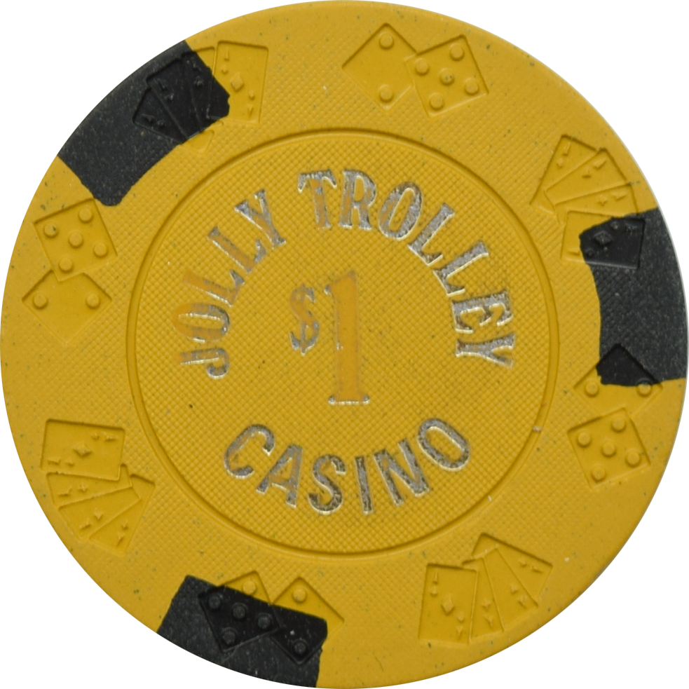 Jolly Trolley Casino Las Vegas Nevada 1 DieCar Chip 1977