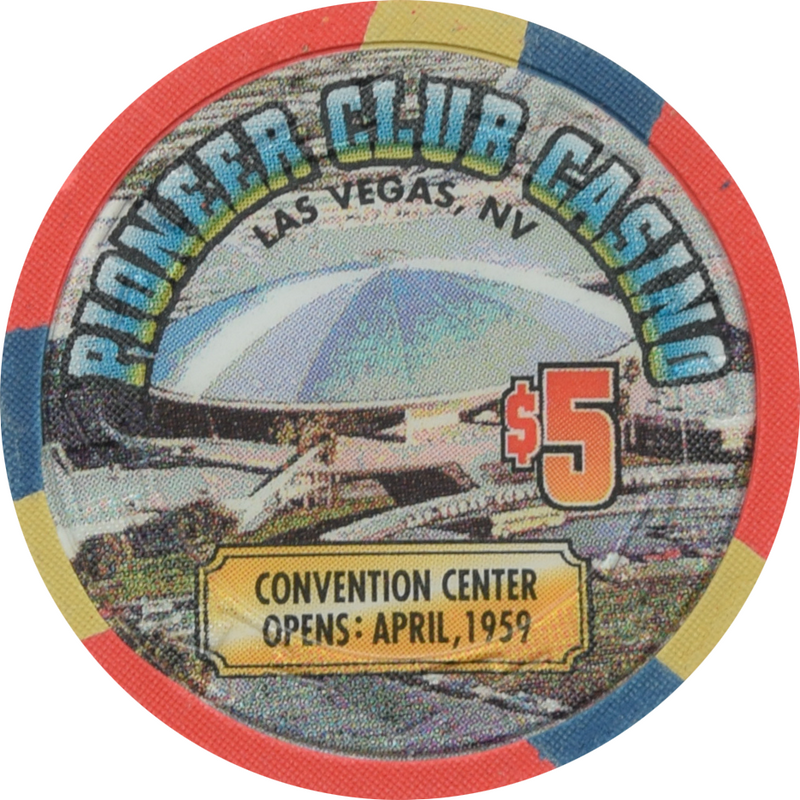 Pioneer Club Casino Las Vegas Nevada Convention Center Opens 1959 Chip 1995
