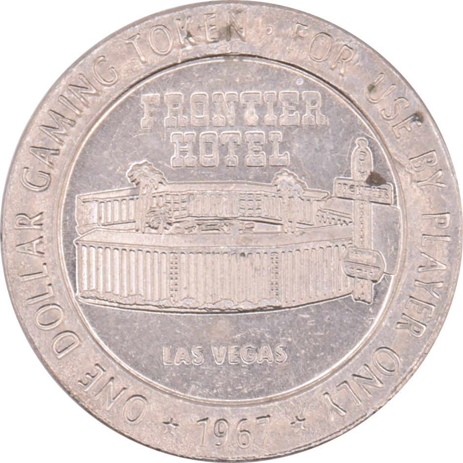 Frontier Hotel Casino Las Vegas Nevada $1 Token 1967