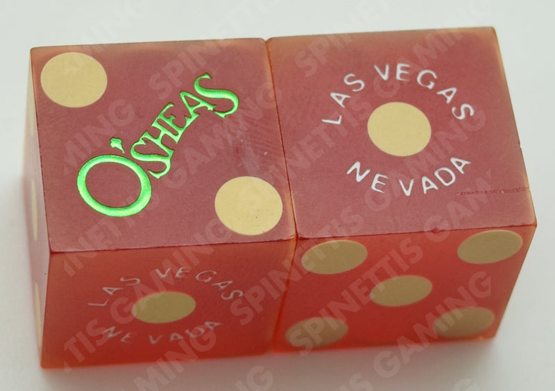 O'Sheas Casino Las Vegas Nevada Matching Number Pair of Dice