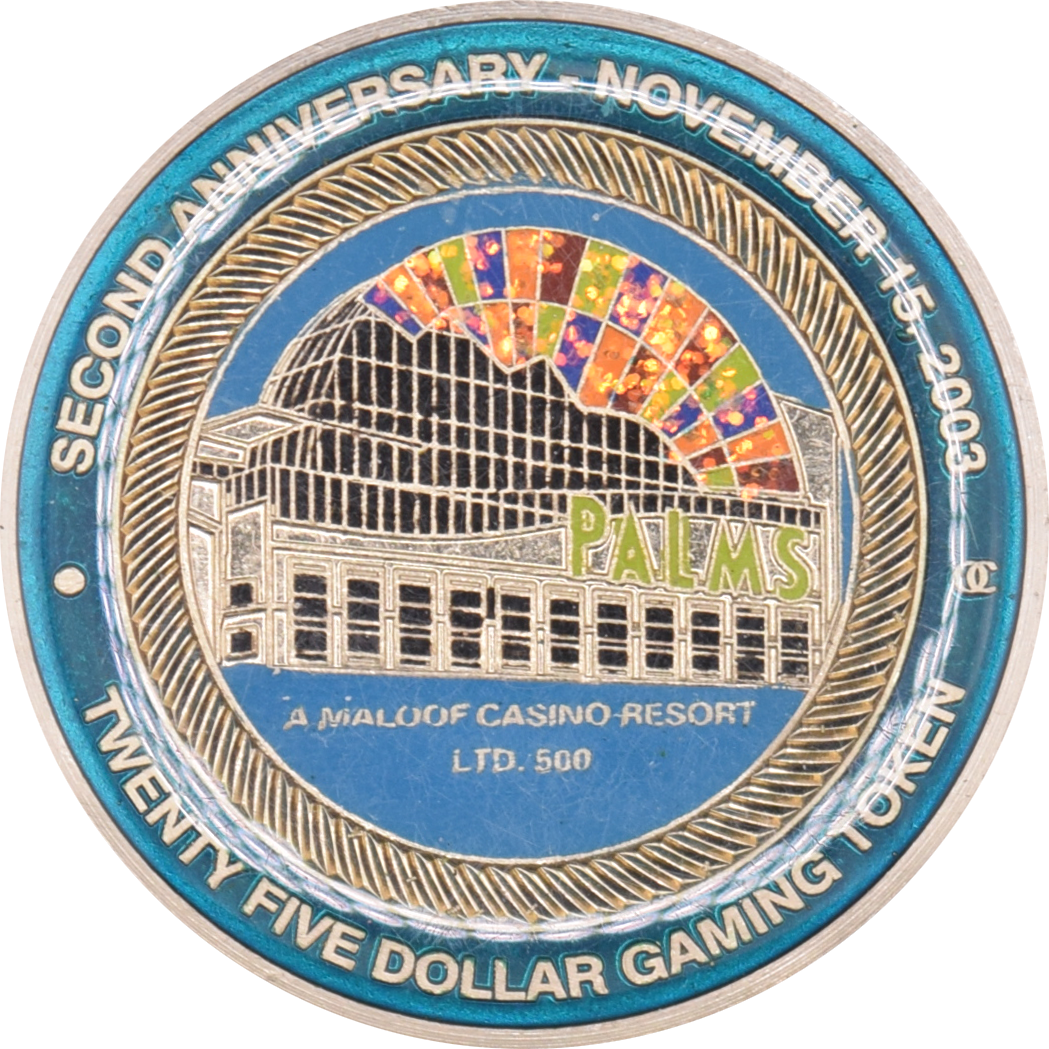 Palms Casino Las Vegas Nevada $25 2nd Anniversary Token 2003