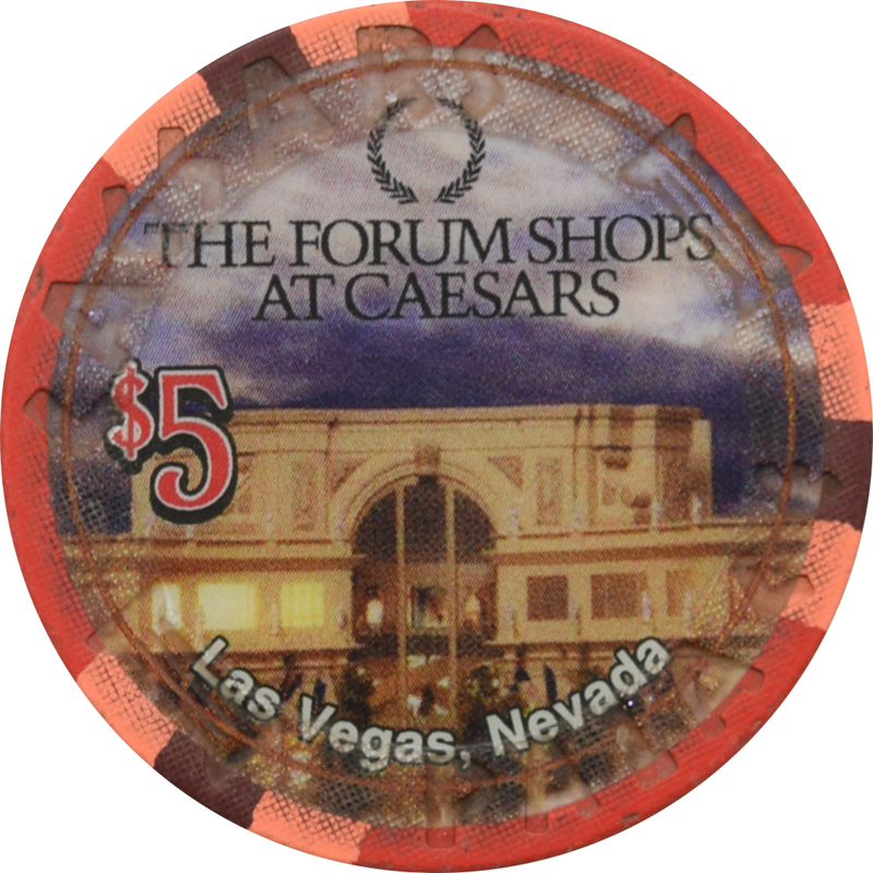 Caesars Palace Casino Las Vegas Nevada $5 Phase III Grand Opening Chip 2004