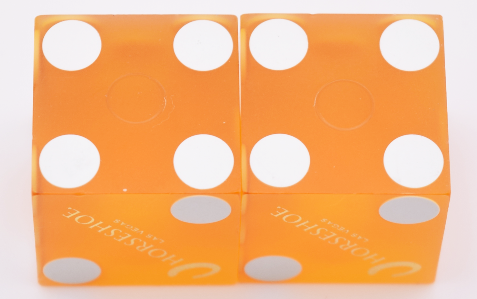 Horseshoe Casino Las Vegas NV Amber Matching Dice Pair