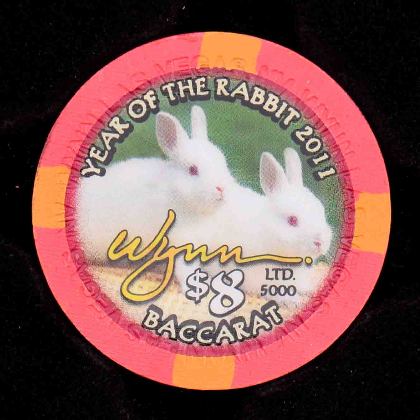 Wynn Casino Las Vegas Nevada $8 Year of the Rabbit Tin and Chip