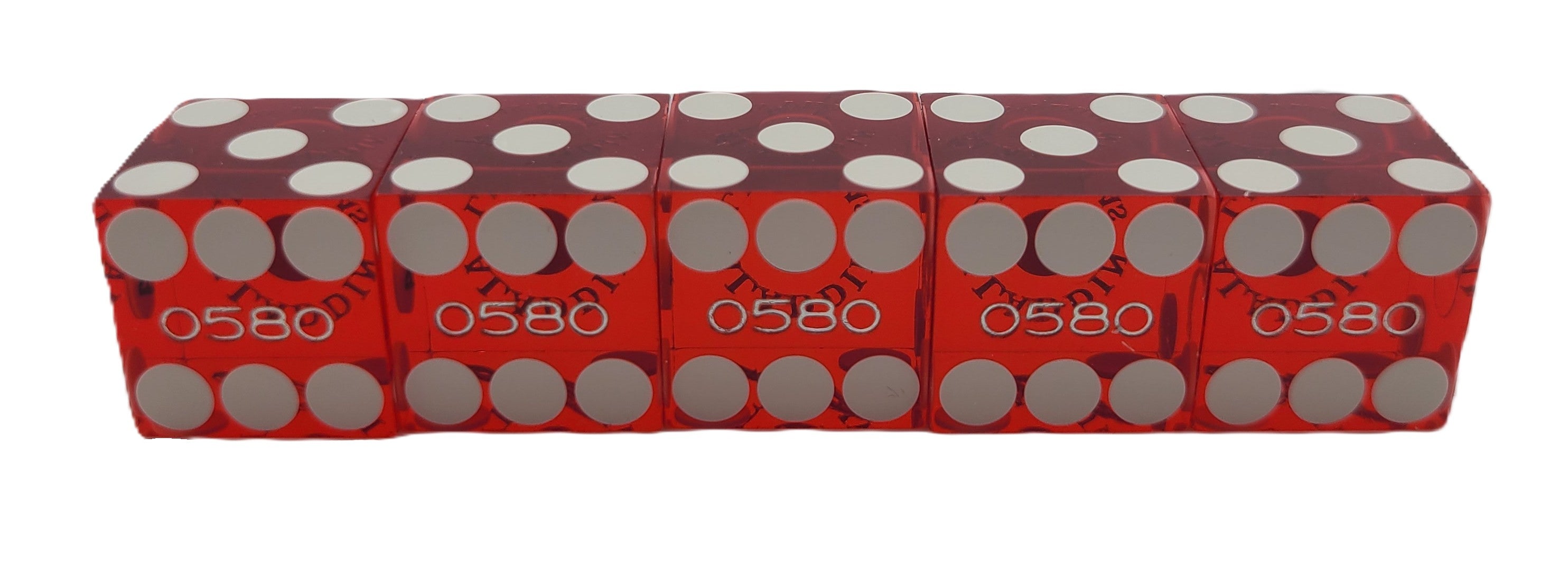 Aladdin Casino Las Vegas Nevada Used of Stick of 5 Dice