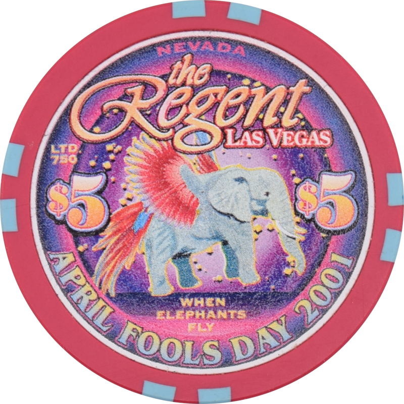The Regent Casino Las Vegas Las Vegas $5 April Fools Day Chip 2001