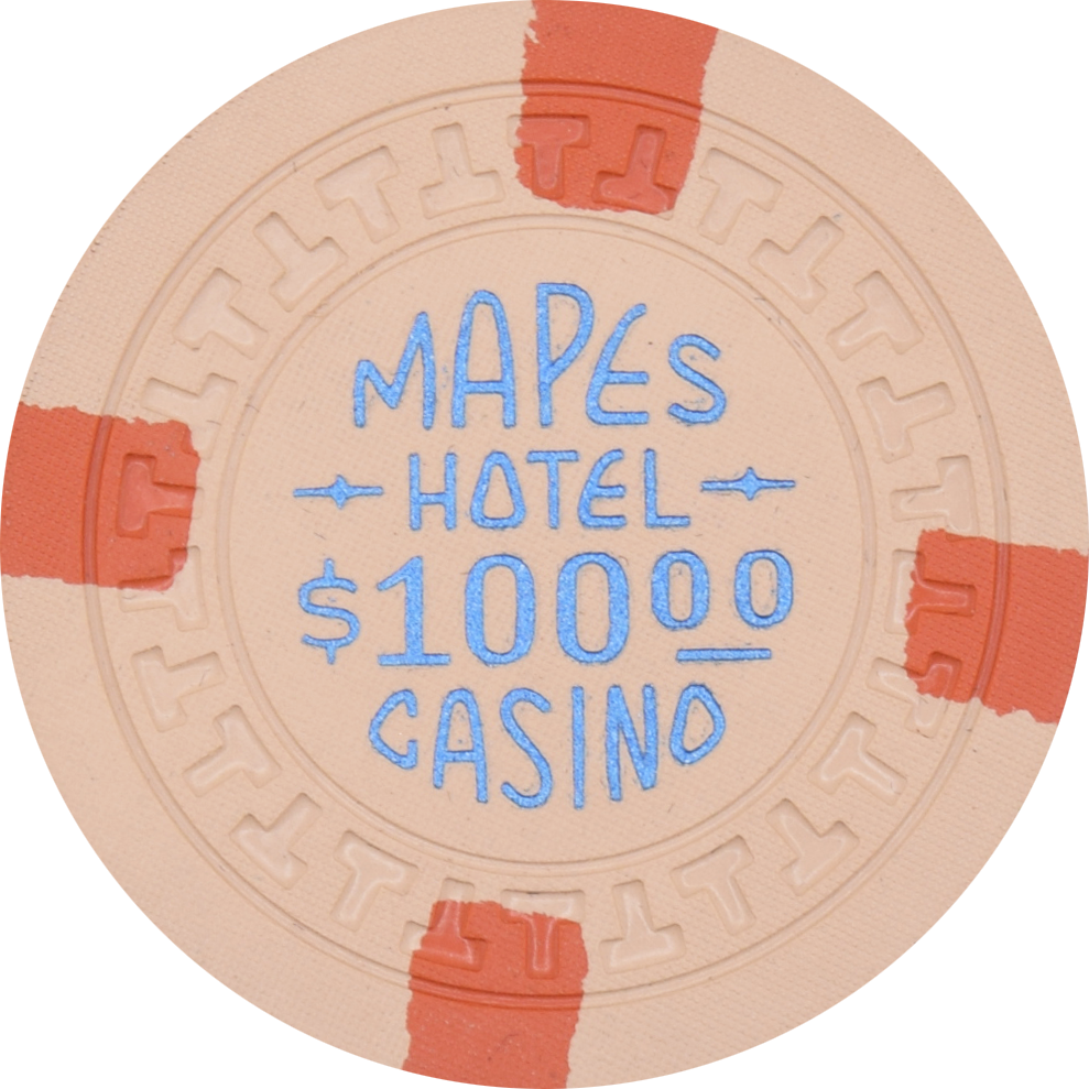 Mapes Casino Reno Nevada $100 Chip 1950s