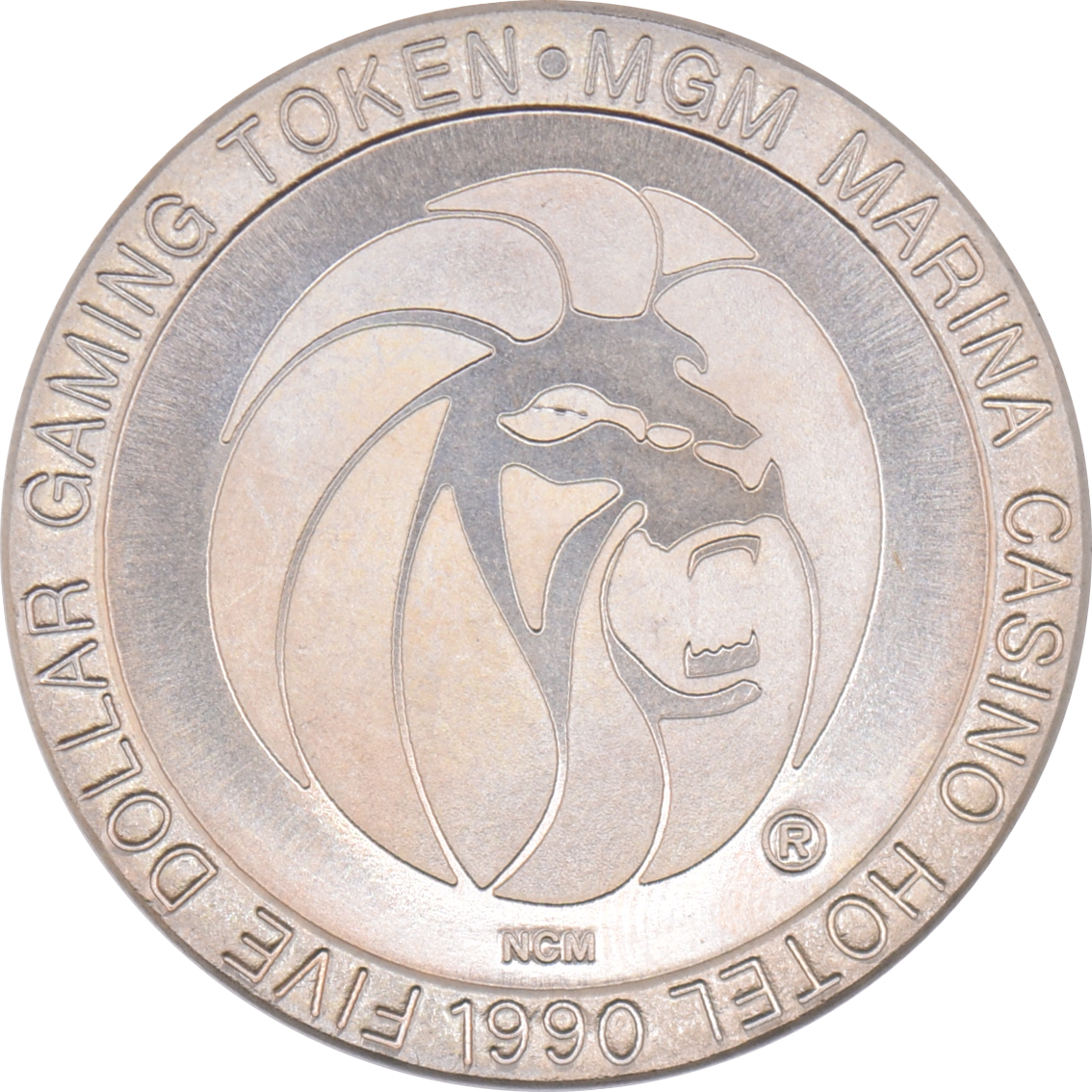 MGM Marina Casino Las Vegas Nevada $5 Token 1990