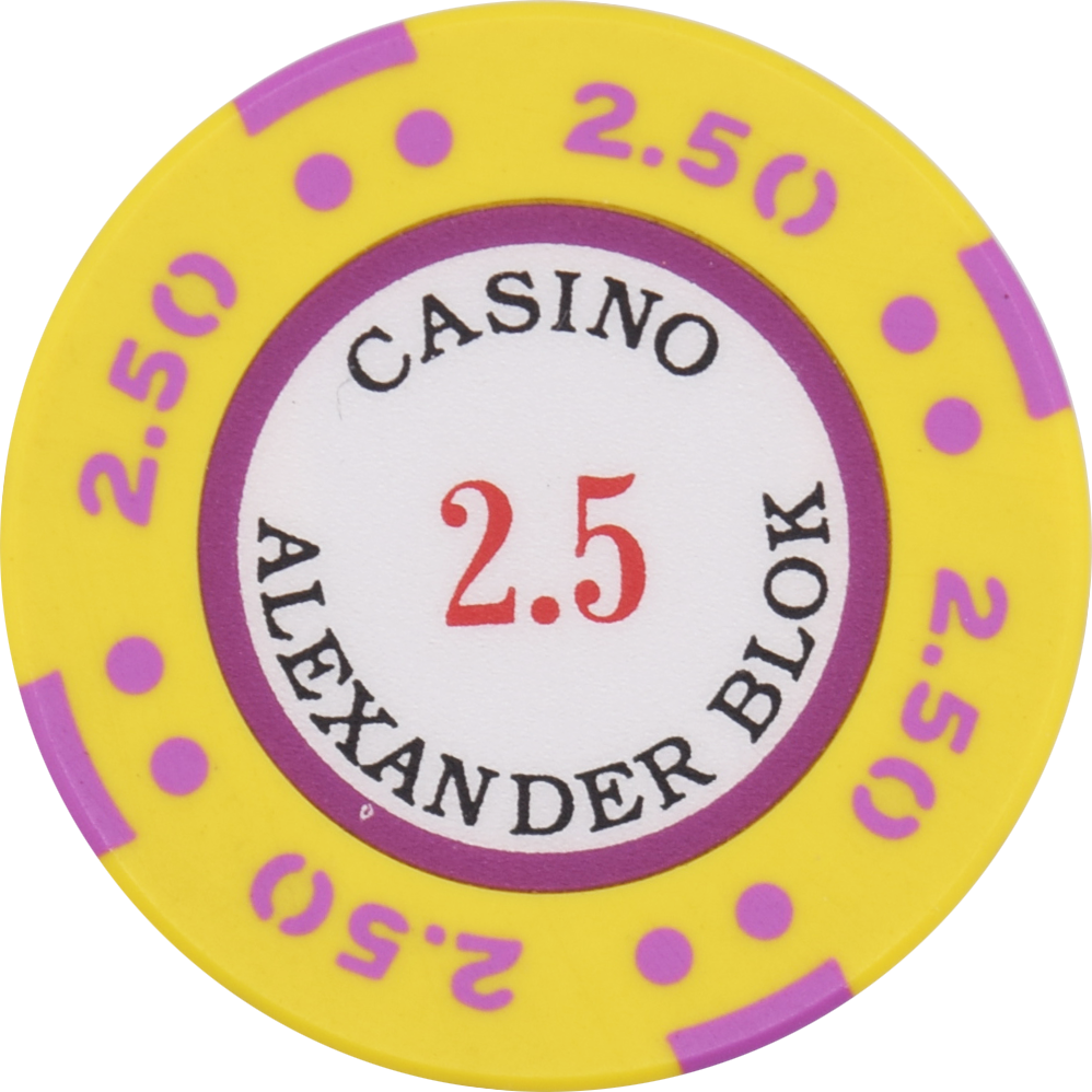 Casino Alexander Blok Moscow Russia $2.50 Chip