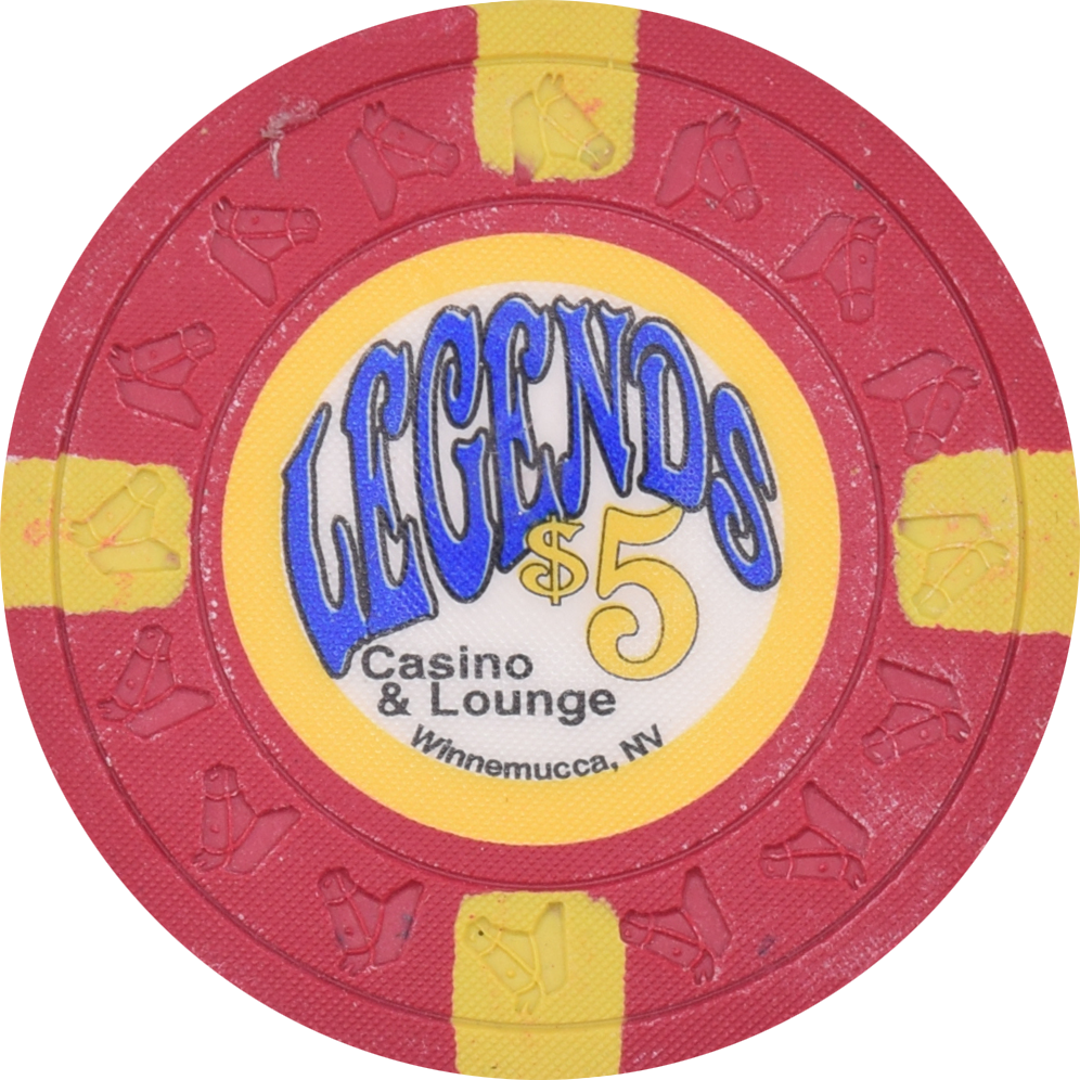 Legends Casino and Lounge Winnemucca Nevada $5 Chip 1996