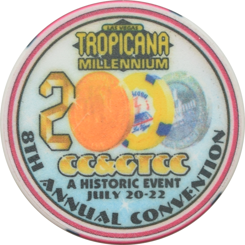 Tropicana Casino Las Vegas Nevada 8th Annual CCGTCC Convention Chip 2000
