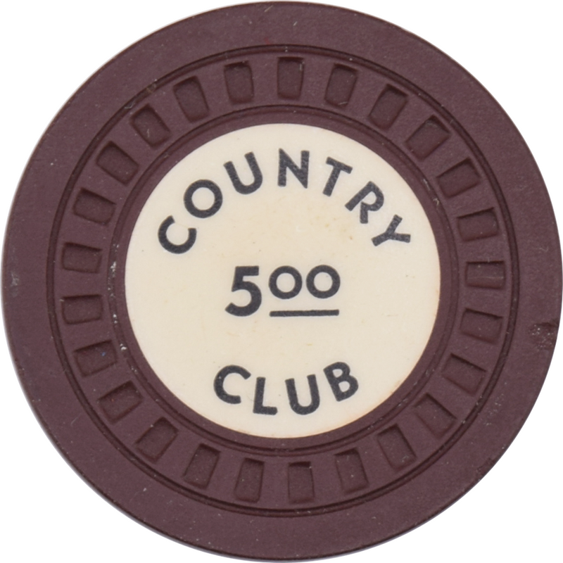 The Country Club Casino Reno Nevada $5 Chip 1935