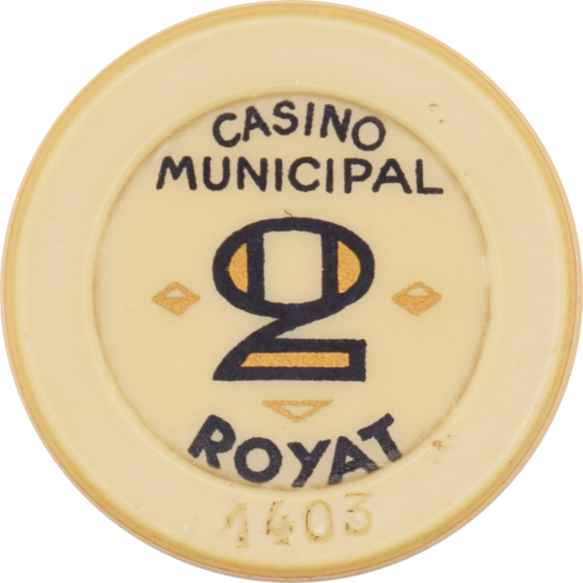 Casino Municipal Royat France 2FRF Jeton