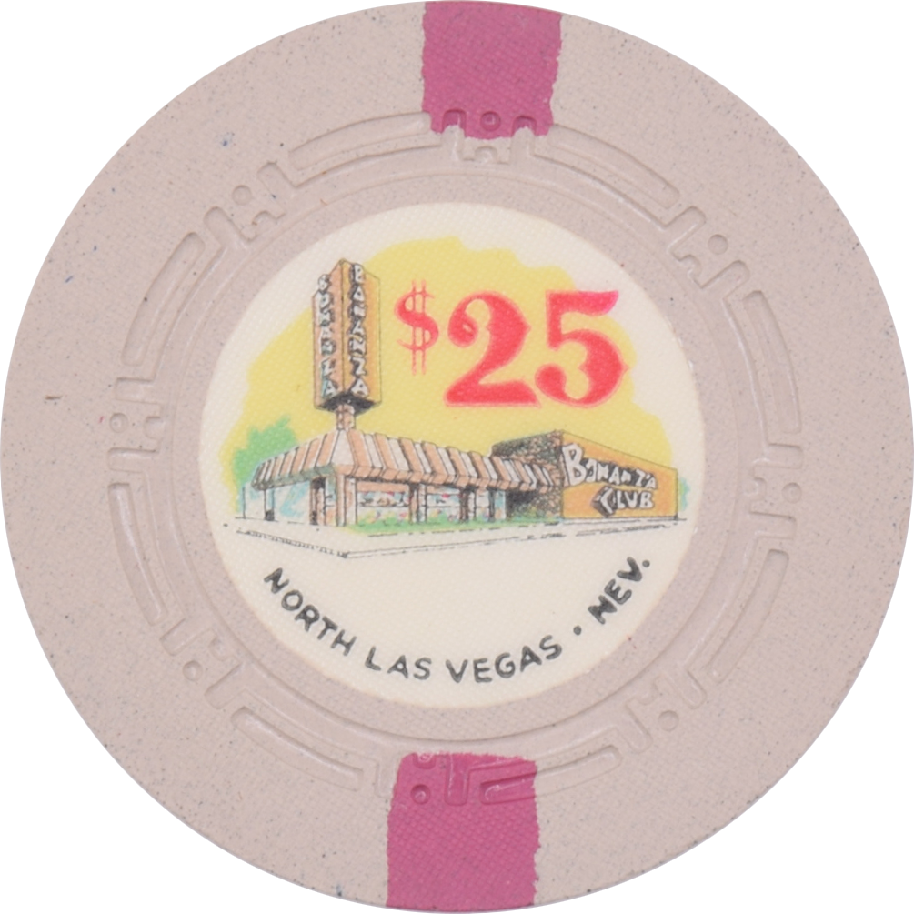 Bonanza Club Casino N. Las Vegas Nevada $25 Chip 1950s