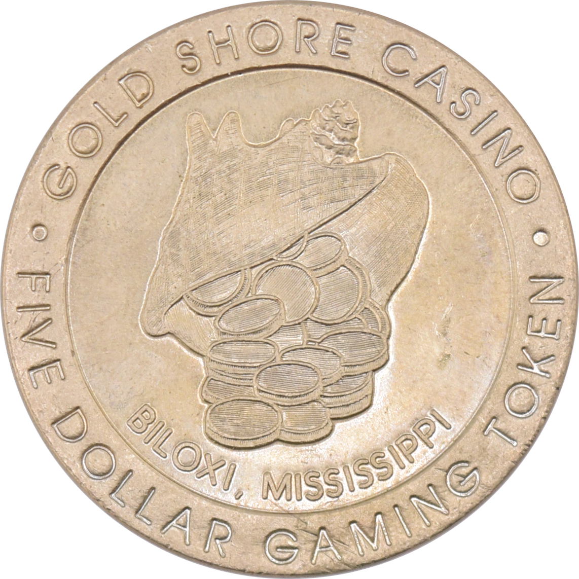 Gold Shore Casino Biloxi Mississippi $5 Token