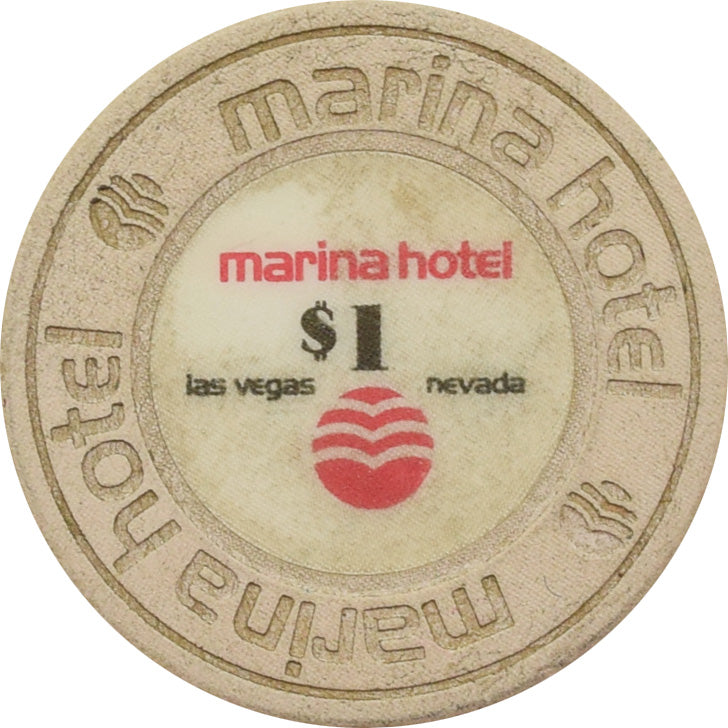 Marina Casino Las Vegas Nevada $1 House Mold Chip 1988