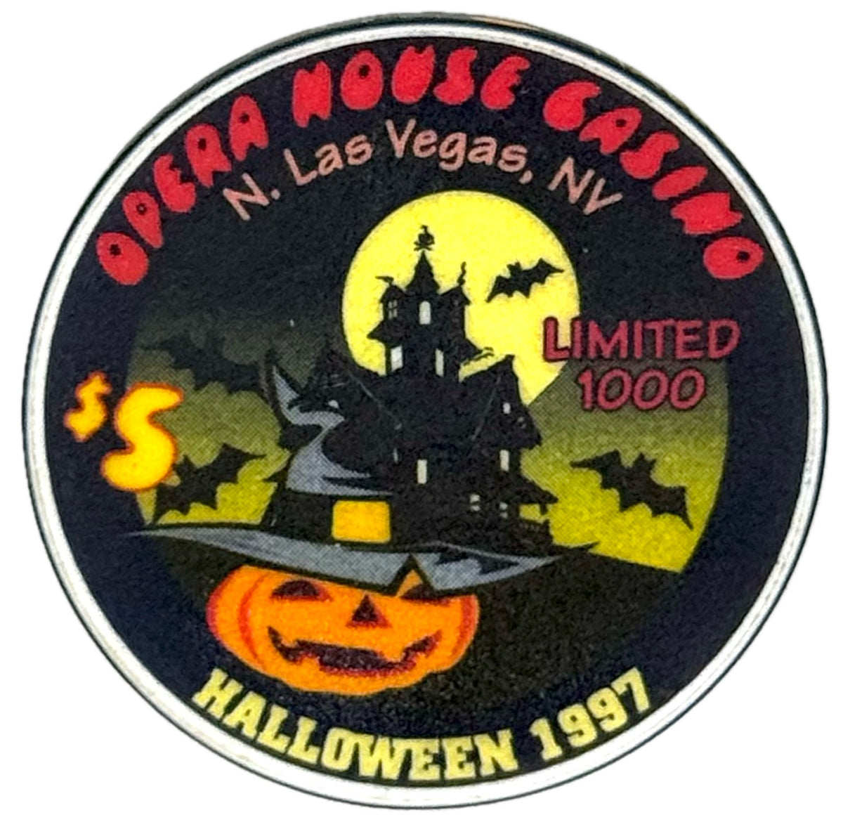Opera House Casino N. Las Vegas NV $5 Halloween Chip 1997