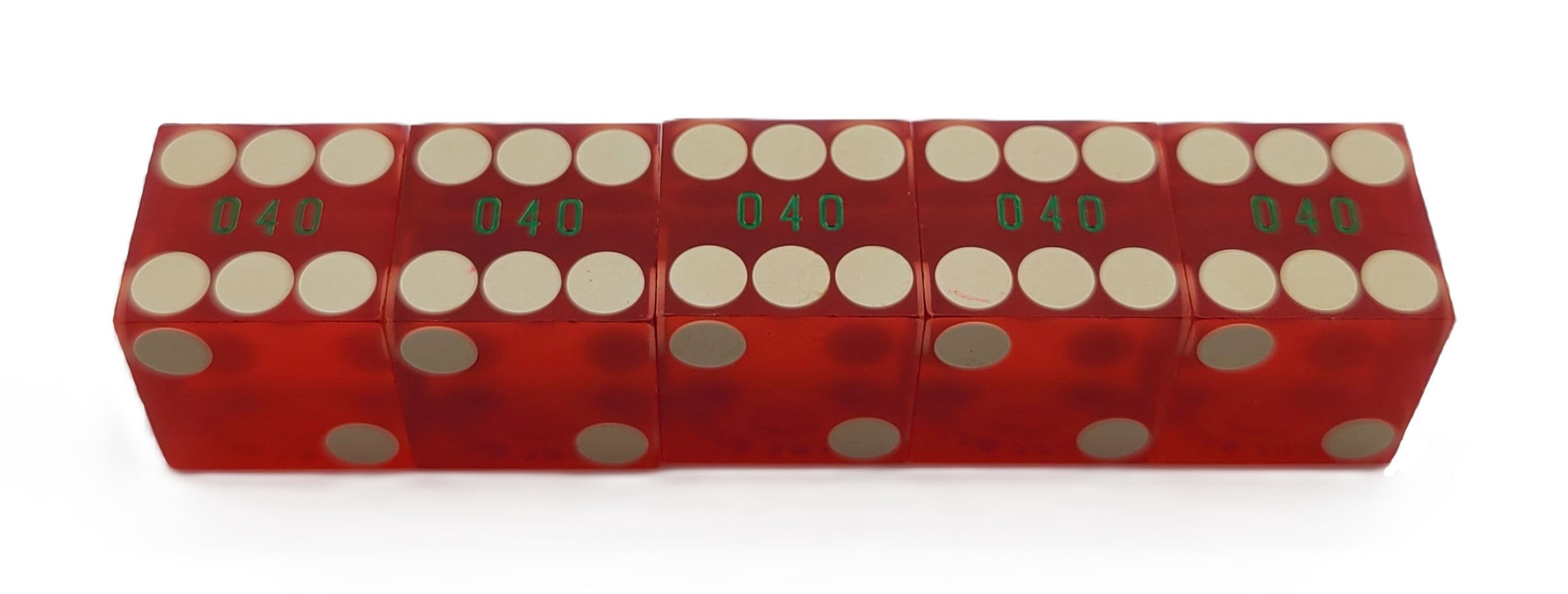 Ellis Island Casino Las Vegas Nevada Stick of Used Dice 2010's Green Logo