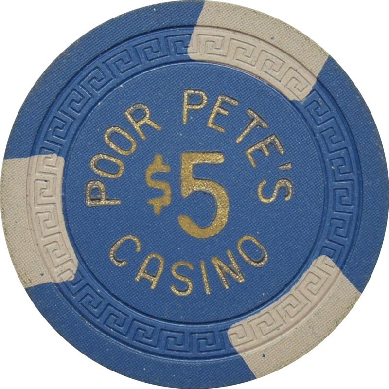 Poor Pete Casino Reno Nevada $5 Chip 1963