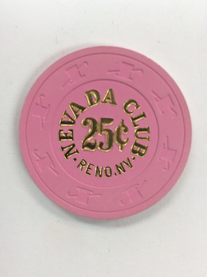 Nevada Club 25cent (pink) chip - Spinettis Gaming