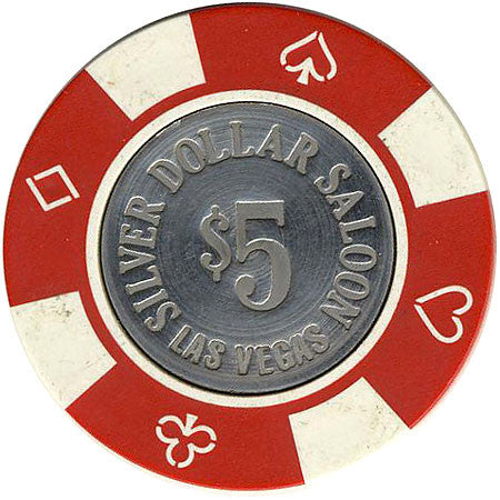 Silver Dollar $5 (red/white) chip - Spinettis Gaming - 2