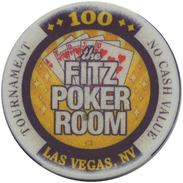 Fitzgeralds Casino Las Vegas 100 NCV (The Fitz Poker Room) Tournament Chip - Spinettis Gaming - 4