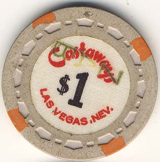 Castaways $1 (canceled- gray 1964) chip - Spinettis Gaming - 2